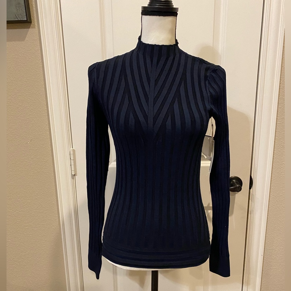 NWT – J BRAND NAVY BLUE MOCK TURTLENECK SWEATER – SMALL